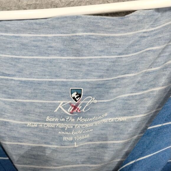 Kuhl Tank Dress Womens Size L Blue White Striped Tie Waist Scoop Neck - Picture 6 of 11